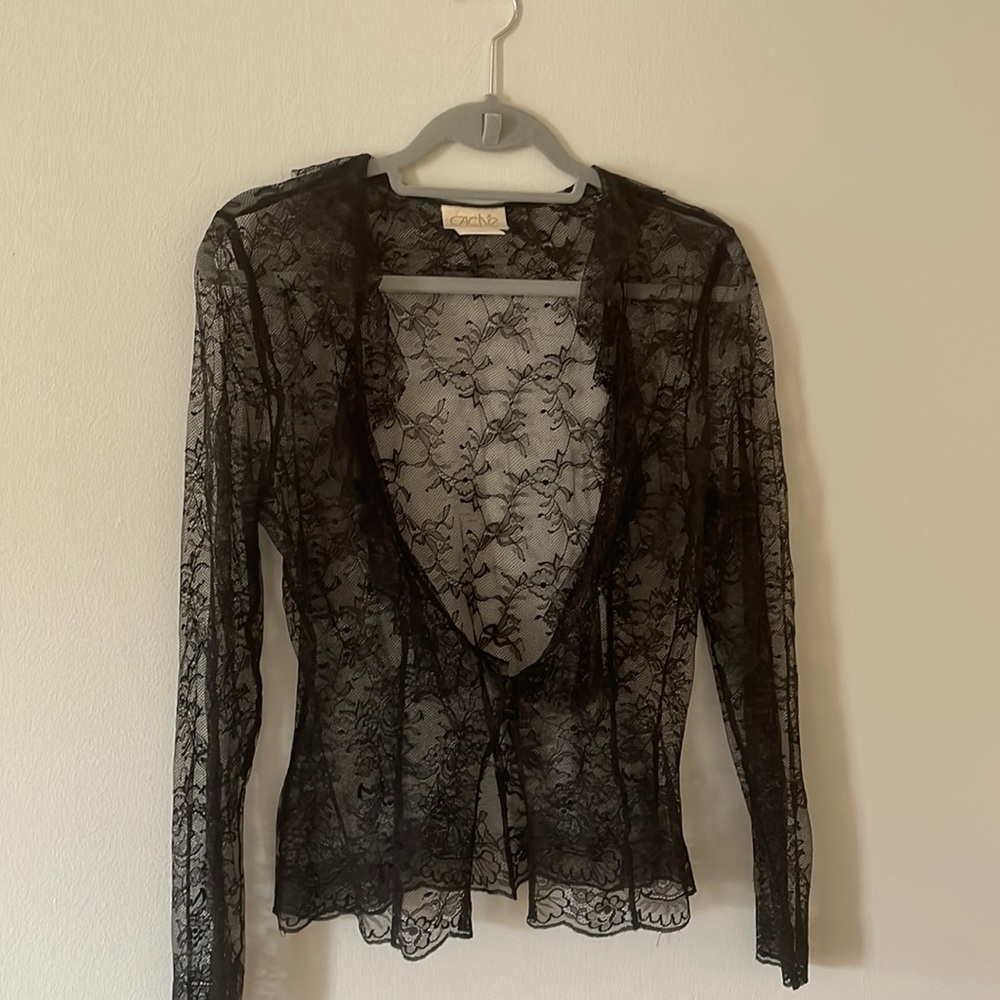 Feminine Black Lace “Blouse” from Cache’